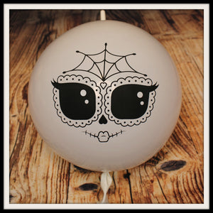 12" Sugar Skull Face Printed Balloons